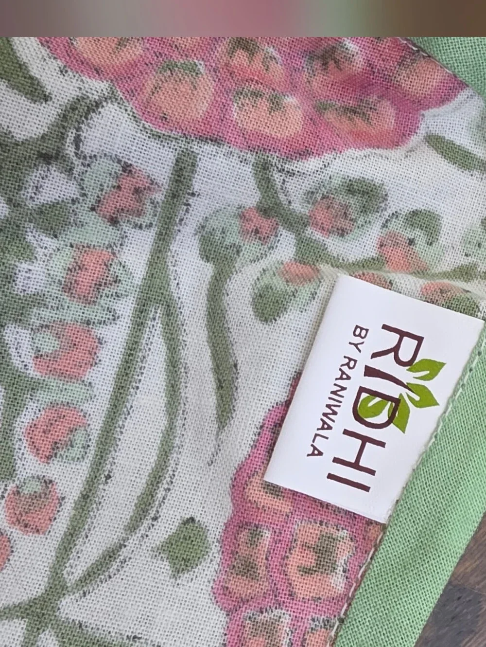 Ridhi by Raniwala Hand Block Print Cotton Tablecloth + Napkin Sets – Floral